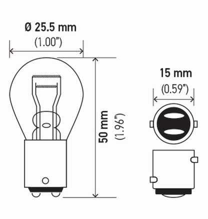 Hella Bulb 1034 12V 23/8W Bay15D S8 (2)