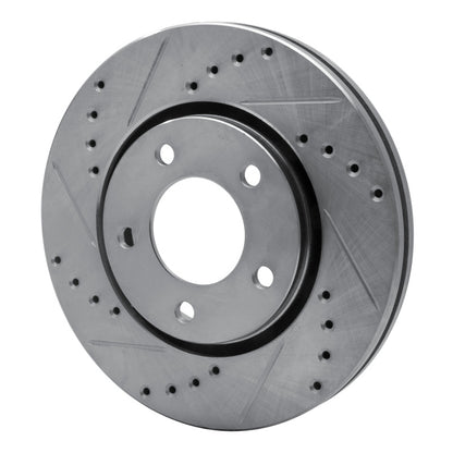 R1 Concepts R1 01-07 Chrysler Town & Country Front Left Drilled & Slotted Silver Brake Rotor