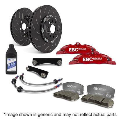 EBC Racing 2017+ Hyundai i-30 N 2.0T Red Apollo-4 Calipers 355mm Rotors Front Big Brake Kit