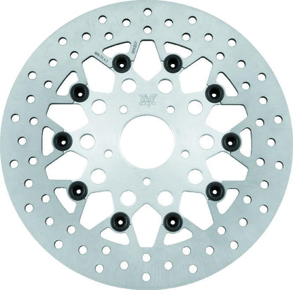 TwinPower Twin Power 84-17 Big Twin Exc 11.8 and Lug Mount 84-13 XL Front 11.5 Floating Rotor Mesh Silver