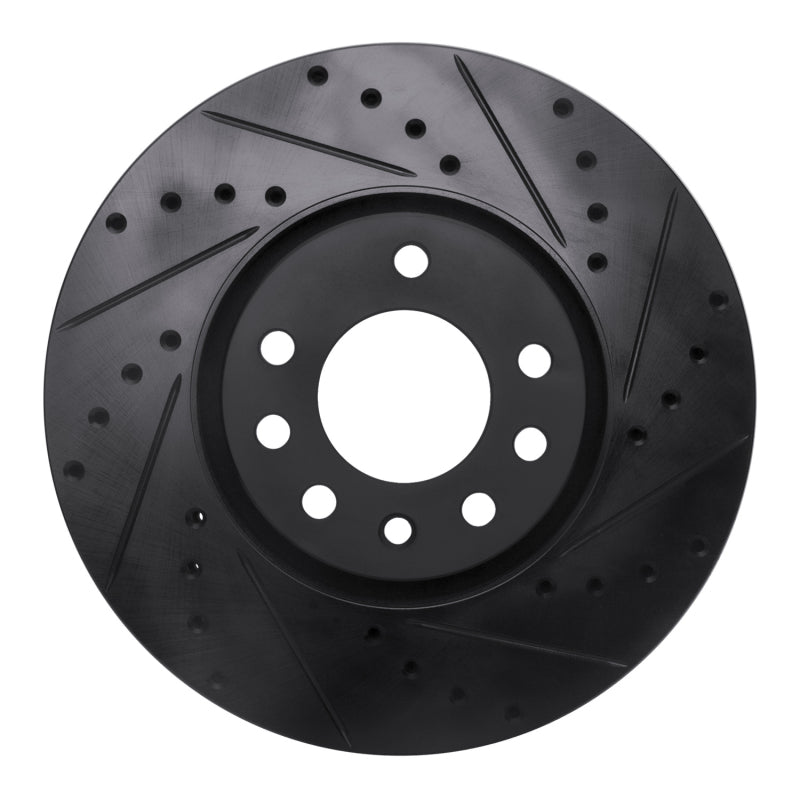 R1 Concepts R1 03-11 Cadillac BLS (Mexico) Front Right Drilled & Slotted Black Brake Rotor