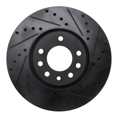 R1 Concepts R1 03-11 Cadillac BLS (Mexico) Front Right Drilled & Slotted Black Brake Rotor