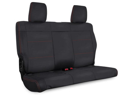 PRP Seats PRP 07 Jeep Wrangler JKU Rear Seat Cover/4 door - Black with Red Stitching