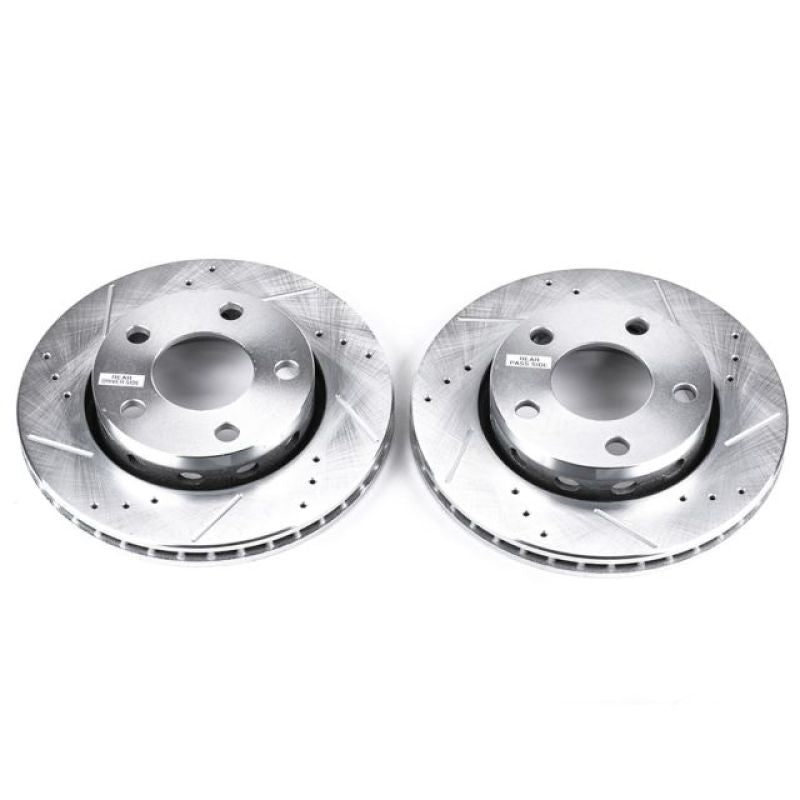 PowerStop Power Stop 00-02 Audi S4 Rear Evolution Drilled & Slotted Rotors - Pair