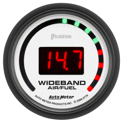 Autometer Phantom 52mm Digital 10:1-17:1 Street Wideband Air/Fuel Ratio Gauge
