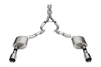 CORSA Performance Corsa 24+ Ford Mustang GT Conv. Xtreme Cat-Back Ex. Sys. 3.0in Dual Rear Ex w/4.5in StraightCut Tips