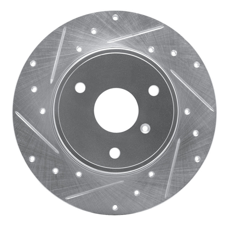 R1 Concepts R1 05-16 Smart Fortwo Front Left Drilled & Slotted Silver Brake Rotor