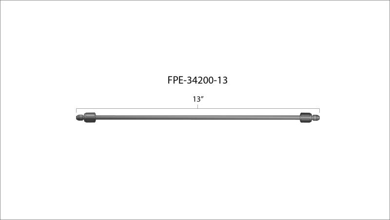 Fleece Performance 13in High Pressure Fuel Line (8mm x 3.5mm Line, M14x1.5 Nuts)
