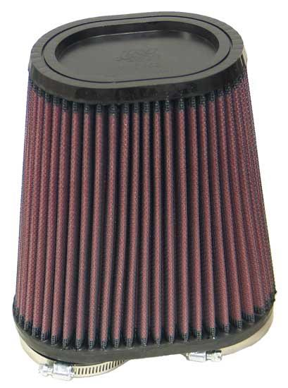 K&N Engineering K&N Universal Rubber Filter Dual Flange Oval Tprd 3.75in Base O/S W x 3.438in Top O/S W x 6.75in H