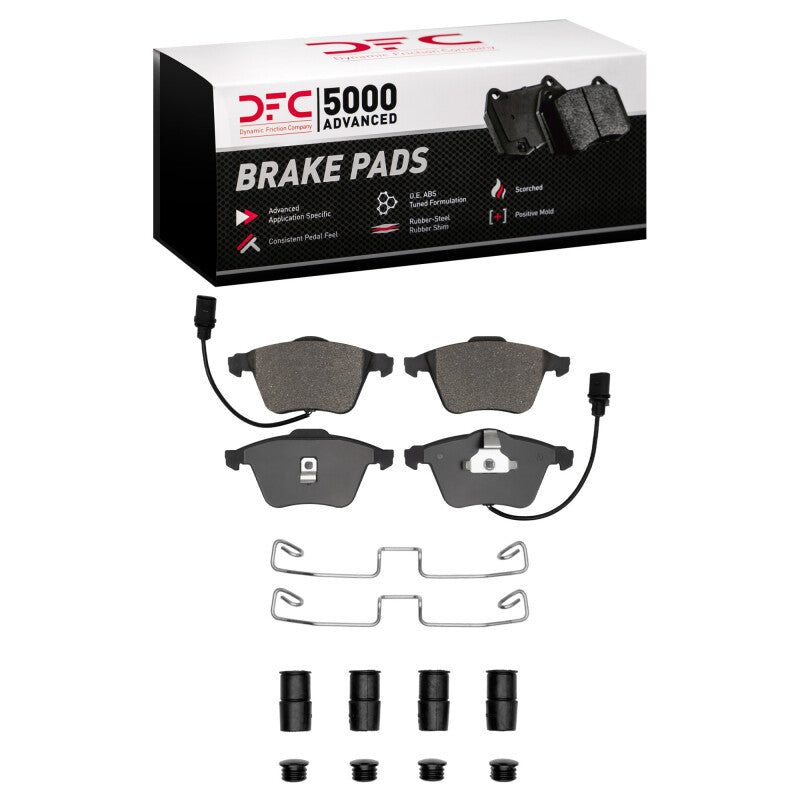 DFC 01-05 Audi ALLROAD Front 5000 Advanced Low Metallic Brake Pads and Hardware Kit