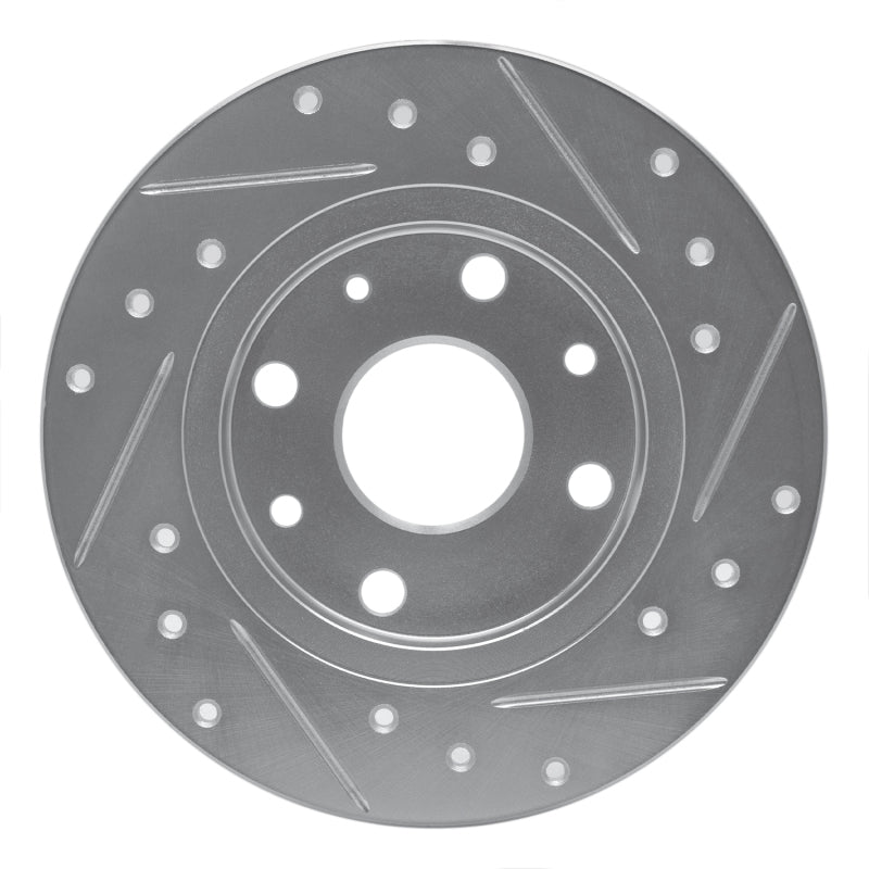 R1 Concepts R1 90-93 Mazda Miata Rear Left Drilled & Slotted Silver Brake Rotor