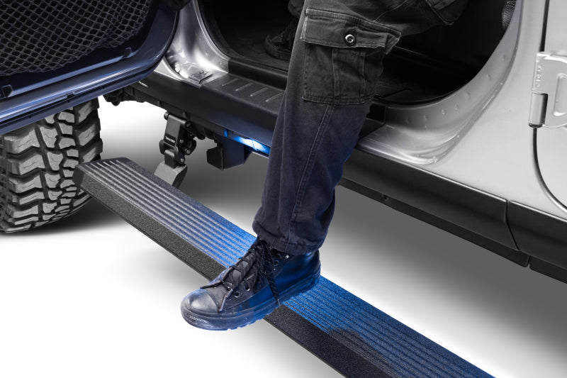 Go Rhino RealTruck 18-24 Jeep Wrangler 4dr VoltStep Electric Running Board Kit - Bedliner Coating