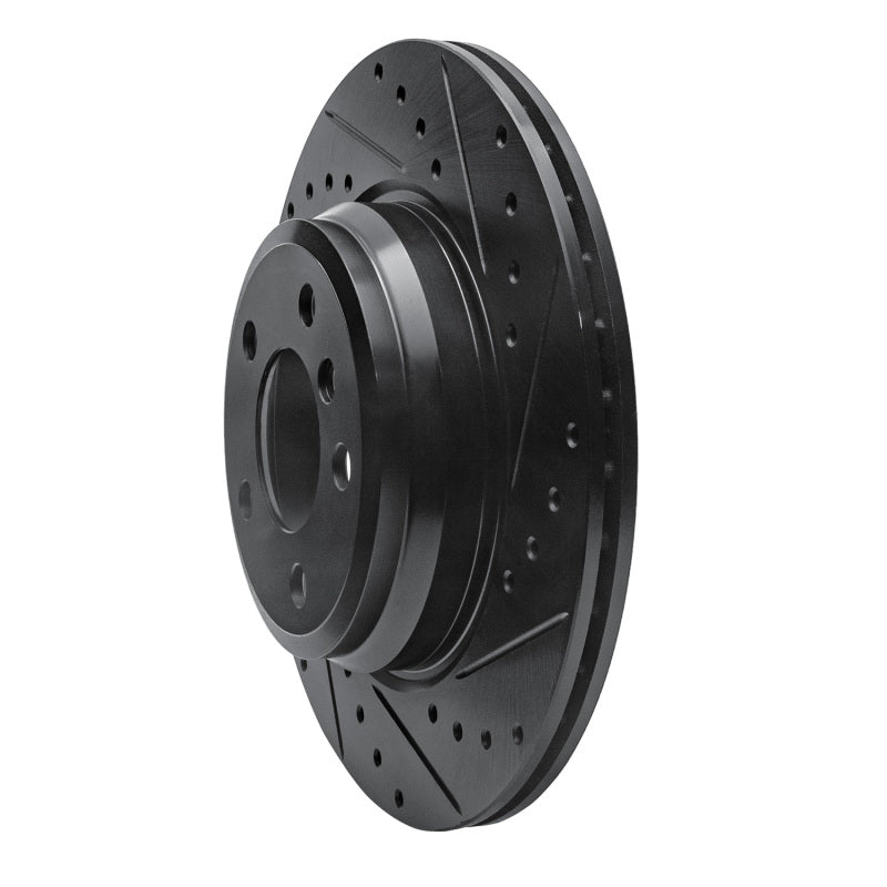 R1 Concepts R1 12-20 BMW 335I GT xDrive Rear Right Drilled & Slotted Black Brake Rotor