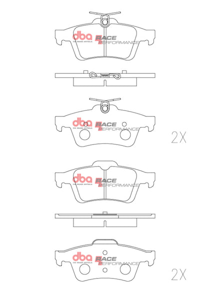 DBA 07-13 Mazda Mazdaspeed3 Rear RP Performance Brake Pads