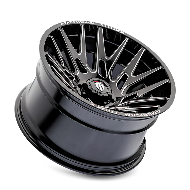 American Truxx AT1919 Evolution 22x12 / 8x180 BP / -44mm Offset / 124.2mm Hub Gloss Blk Mill Wheel