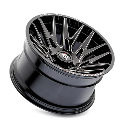 American Truxx AT1919 Evolution 22x12 / 8x170 BP / -44mm Offset / 125.2mm Hub Gloss Blk Mill Wheel