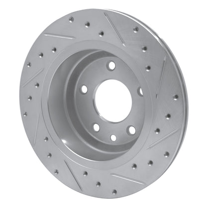 R1 Concepts R1 1995-2006 Jaguar VanDEN PLAS Rear Left Drilled & Slotted Silver Brake Rotor