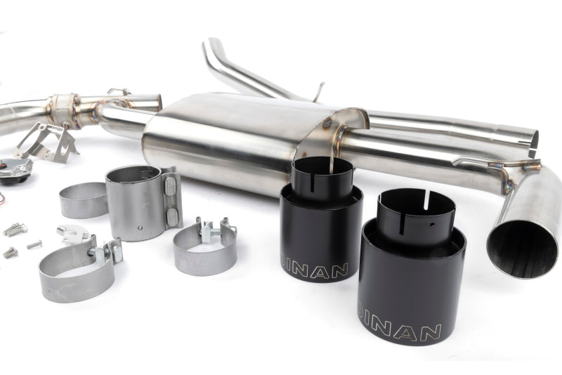 Dinan 17-24 Mini Cooper Clubman/Countryman S ALL4 (F54/F60) Valved Axleback Exhaust - Black Tips