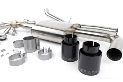 Dinan 17-24 Mini Cooper Clubman/Countryman S ALL4 (F54/F60) Valved Axleback Exhaust - Black Tips