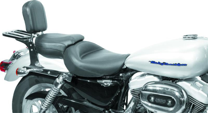 Mustang Motorcycle Mustang 04-21 Harley Sportster Wide Touring 1PC Seat - Black
