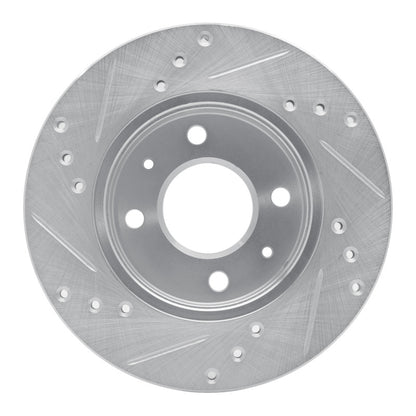 R1 Concepts R1 86-17 Nissan TSURU (Mexico) Front Right Drilled & Slotted Silver Brake Rotor