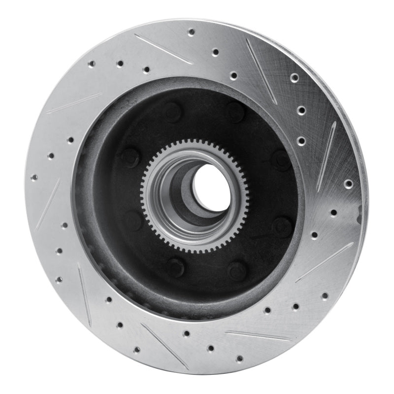 R1 Concepts R1 98-03 Dodge Ram 2500 Van Front Left Drilled & Slotted Silver Brake Rotor