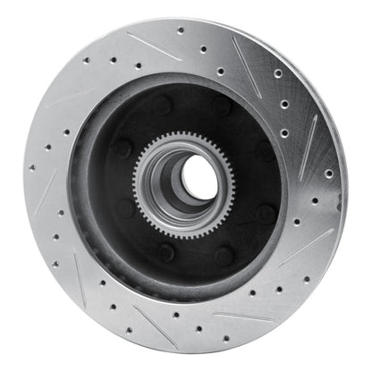 R1 Concepts R1 98-03 Dodge Ram 2500 Van Front Left Drilled & Slotted Silver Brake Rotor