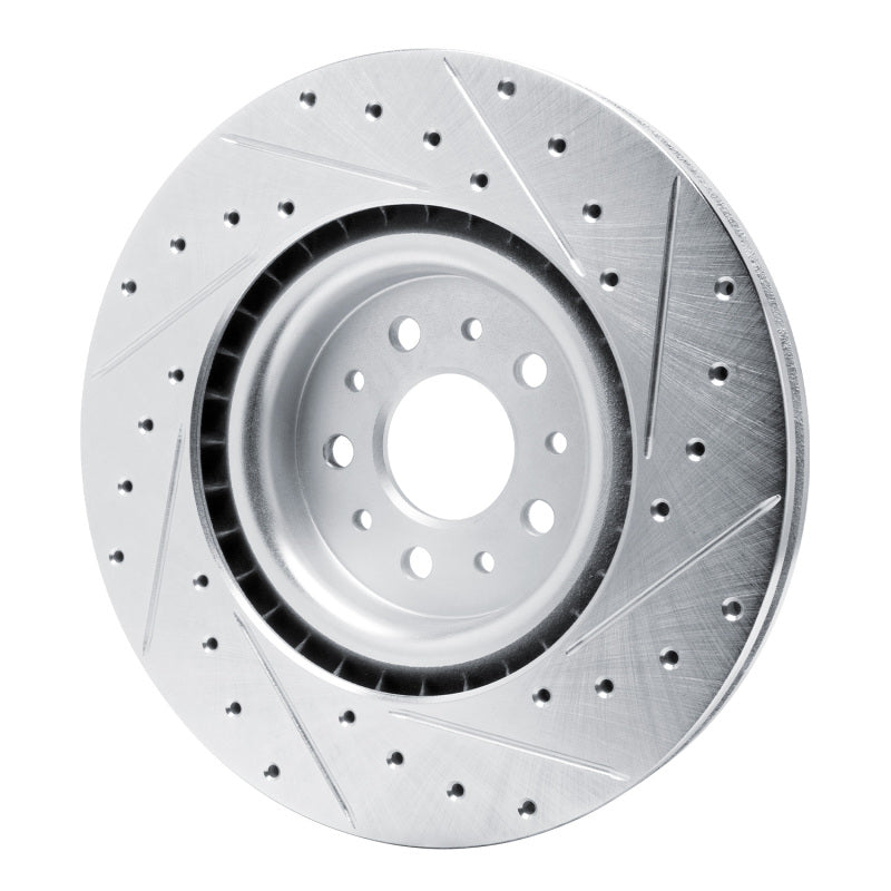 R1 Concepts R1 15-22 Ram Promaster City Front Left Drilled & Slotted Silver Brake Rotor