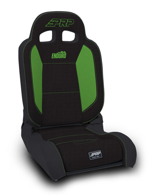 PRP Seats PRP EnduroDaily Reclining Suspension Seat - Black/Green Tweed - Driver