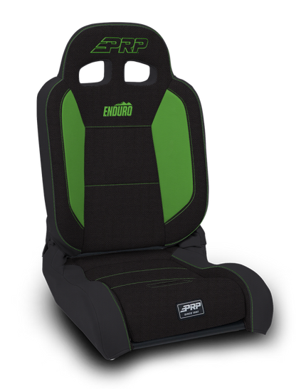 PRP Seats PRP EnduroDaily Reclining Suspension Seat - Black/Green Tweed - Driver