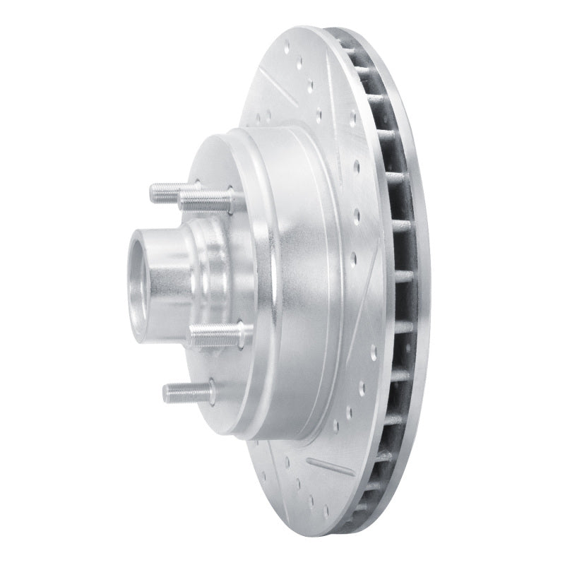 R1 Concepts R1 90-02 Chevrolet ASTRO Front Right Drilled & Slotted Silver Brake Rotor