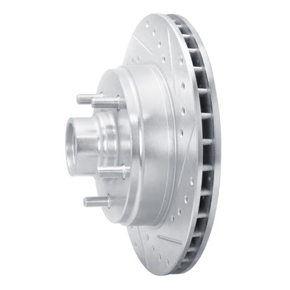 R1 Concepts R1 90-02 Chevrolet ASTRO Front Right Drilled & Slotted Silver Brake Rotor