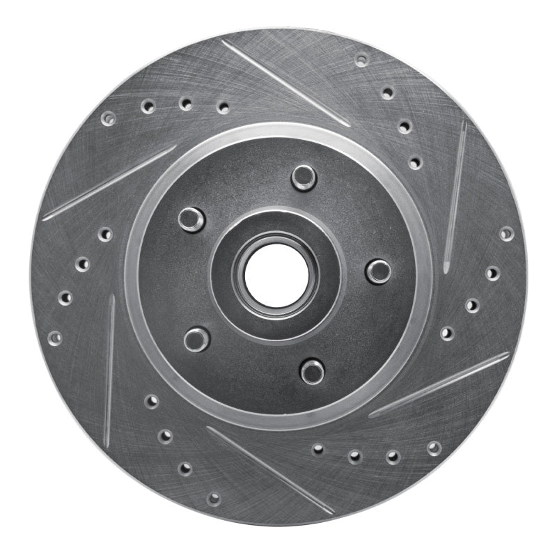 R1 Concepts R1 71-81 Chrysler Town & Country Front Right Drilled & Slotted Silver Brake Rotor