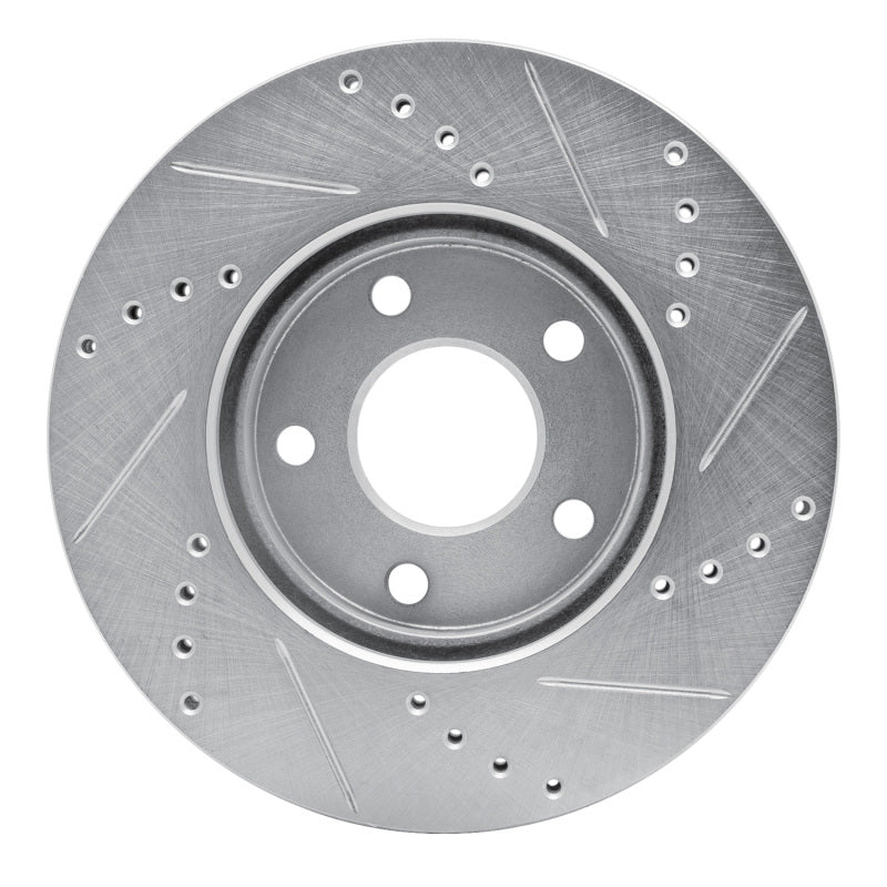 R1 Concepts R1 06-11 Chevrolet HHR Front Left Drilled & Slotted Silver Brake Rotor