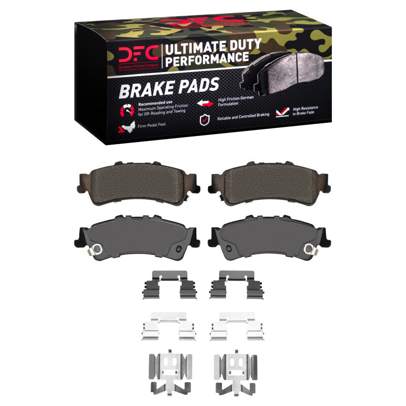 DFC 99-11 Cadillac DeVille Rear Ultimate Duty Performance Brake Pads and Hardware Kit
