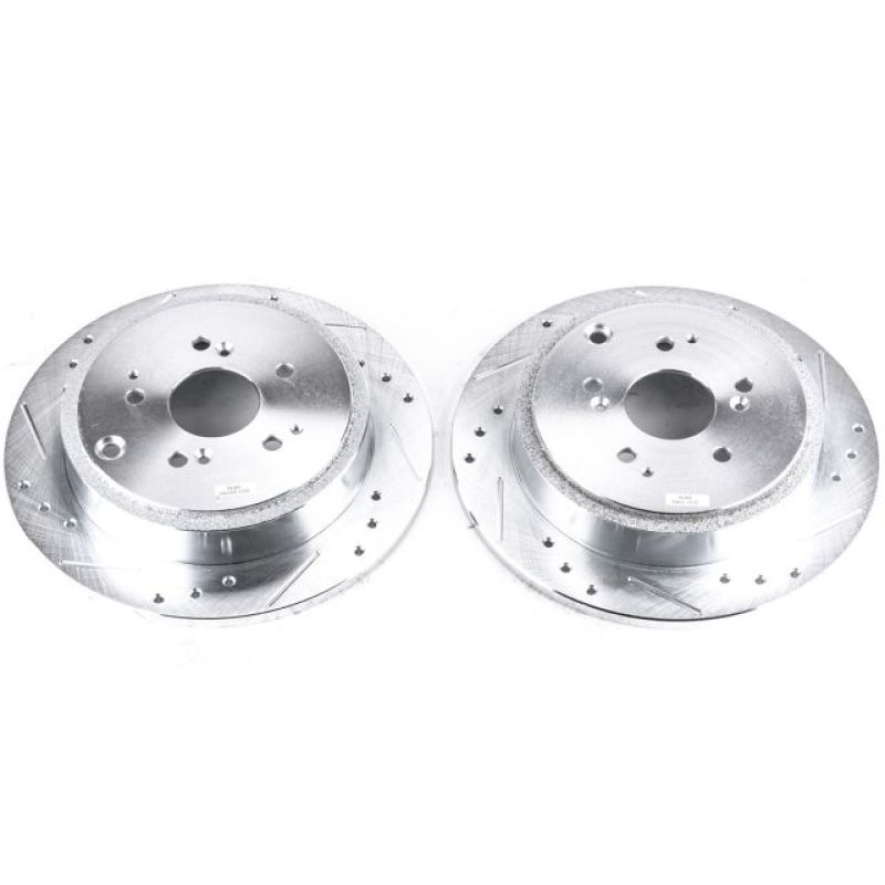 PowerStop Power Stop 01-06 Acura MDX Rear Evolution Drilled & Slotted Rotors - Pair