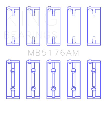King Engine Bearings Mitsubishi 4G93 SOHC (Size 0.25) Main Bearing Set