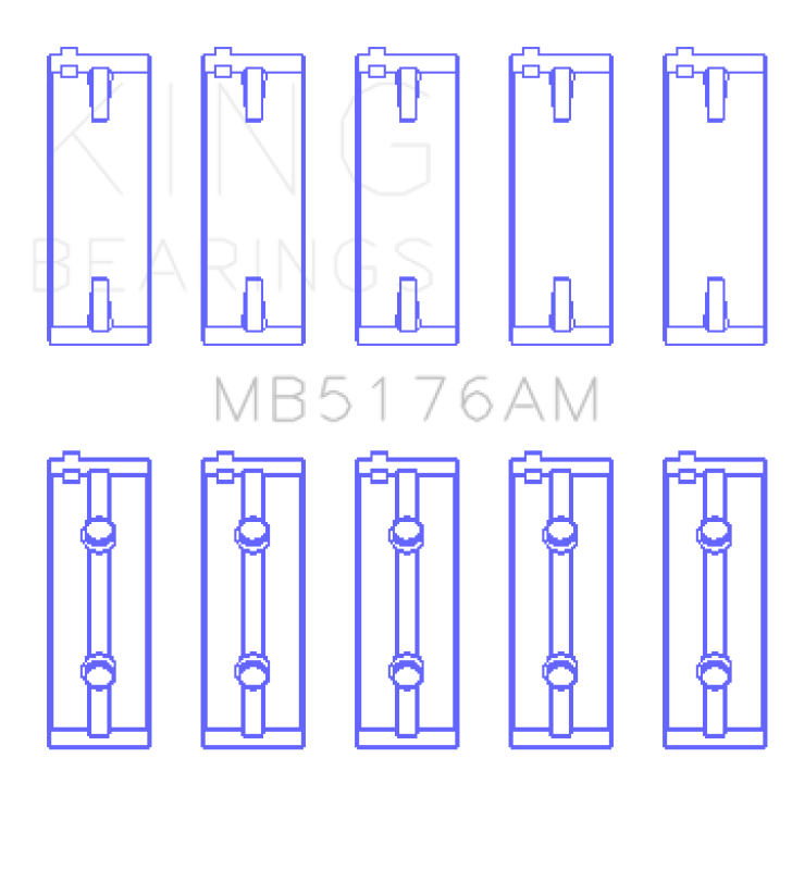 King Engine Bearings Mitsubishi 4G93 SOHC (Size STD) Main Bearing Set