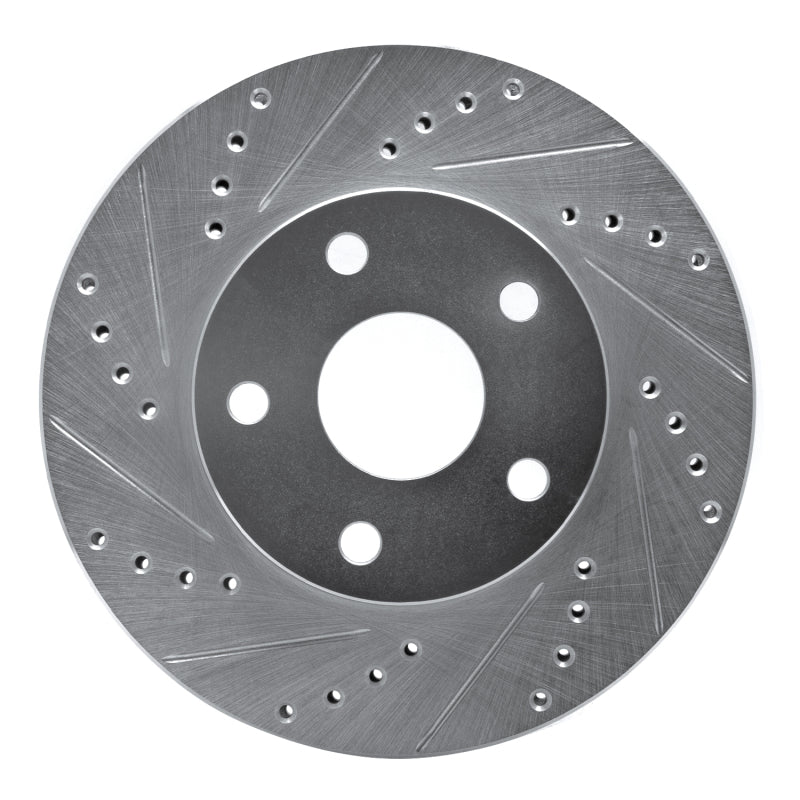 R1 Concepts R1 91-97 Toyota Previa Front Left Drilled & Slotted Silver Brake Rotor