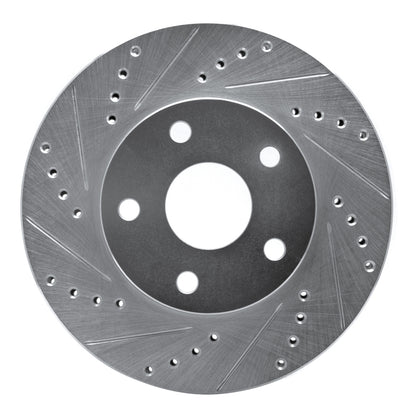 R1 Concepts R1 91-97 Toyota Previa Front Left Drilled & Slotted Silver Brake Rotor
