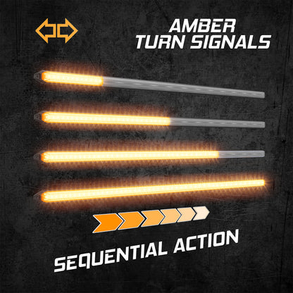XKGLOW XK Glow 14In Switchback Grill Lights with Start-up Animation & Sequential Turn Signals