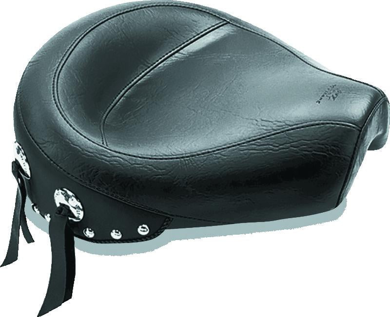 Mustang Motorcycle Mustang 82-03 Harley Sportster Wide Touring Solo Seat w/Studs - Black