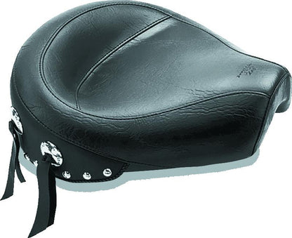 Mustang Motorcycle Mustang 82-03 Harley Sportster Wide Touring Solo Seat w/Studs - Black