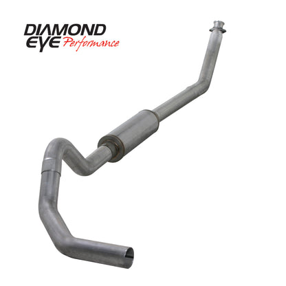 Diamond Eye Performance Diamond Eye KIT 4in Turbo Back MFLR RPLCMENT PIPE SGL AL: 98.5 - 02 DODGE CUMMINS 5.9L