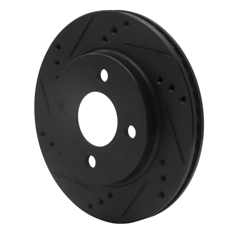 R1 Concepts R1 95-96 Dodge Neon (USA/Canada) Front Left Drilled & Slotted Black Brake Rotor