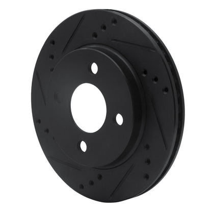 R1 Concepts R1 95-96 Dodge Neon (USA/Canada) Front Left Drilled & Slotted Black Brake Rotor
