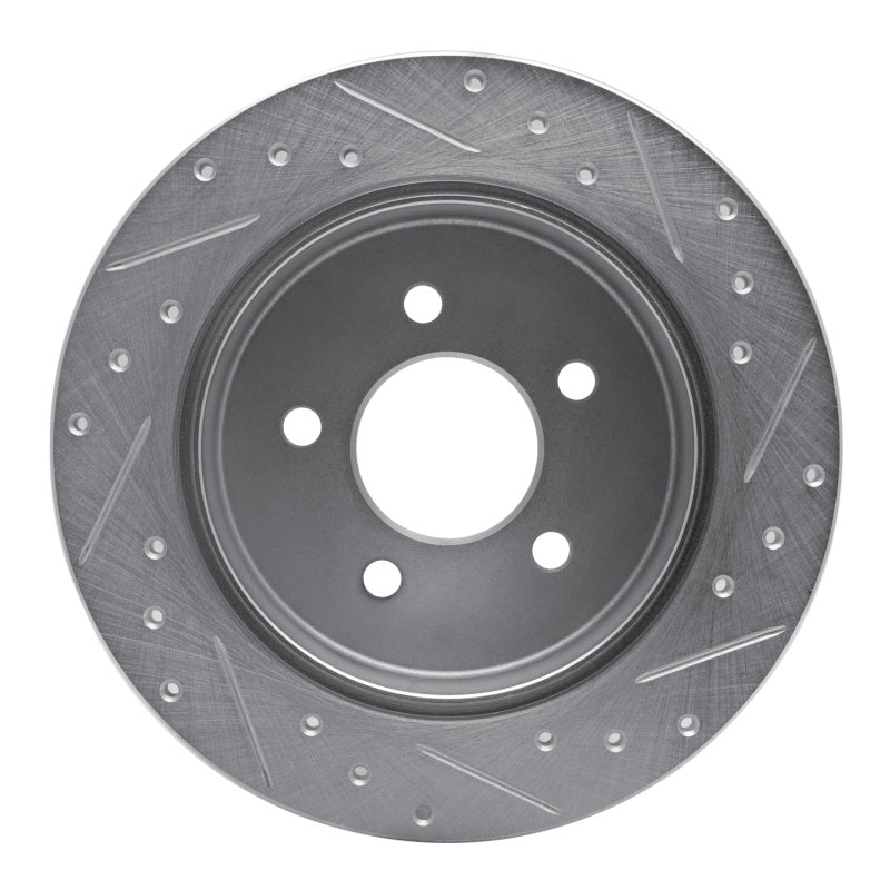 R1 Concepts R1 91-95 Ford Crown Victoria Rear Left Drilled & Slotted Silver Brake Rotor
