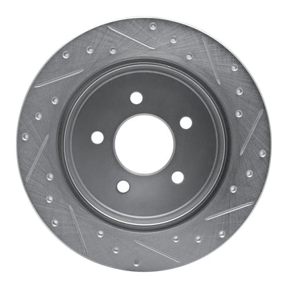 R1 Concepts R1 91-95 Ford Crown Victoria Rear Left Drilled & Slotted Silver Brake Rotor