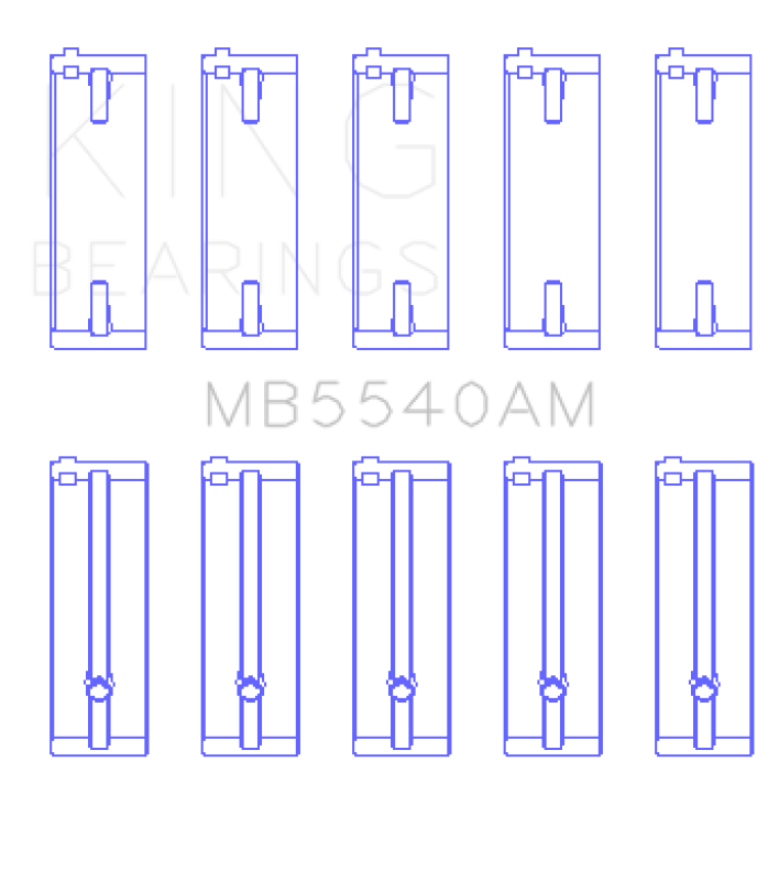 King Engine Bearings Isuzu 4Xc1/T/4Xe1W (Size +0.75mm) Main Bearing Set