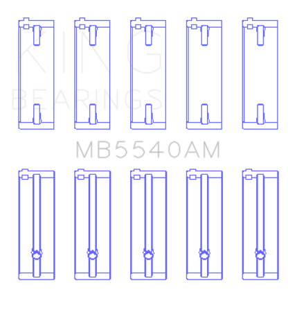 King Engine Bearings Isuzu 4Xc1/T/4Xe1W (Size +0.75mm) Main Bearing Set